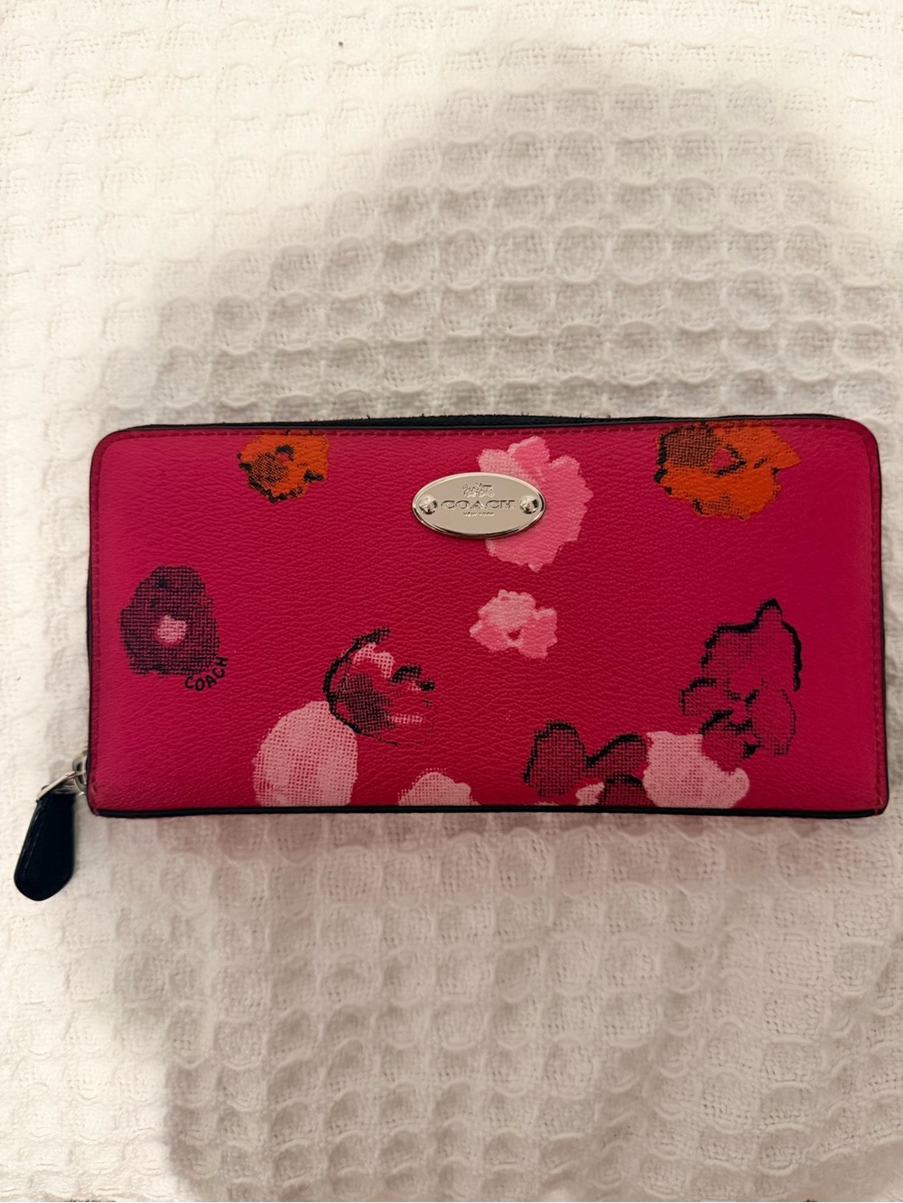 Coach Floral Accordion Zip Wallet